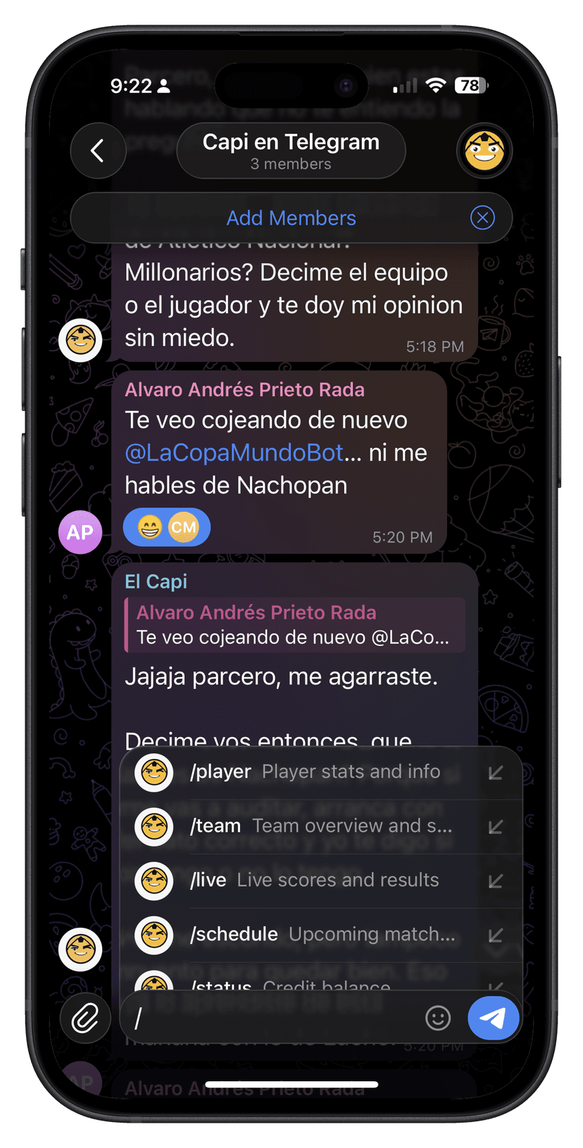 El Capi on telegram
