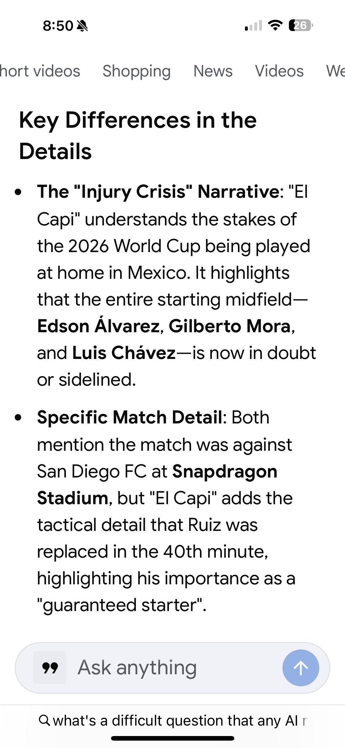 Gemini destaca la narrativa de crisis de lesiones de El Capi